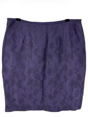 Lafayette 148 Jacquard Silk Blend Skirt Sz 12
